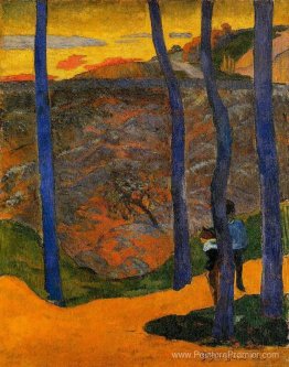 Arbres bleus