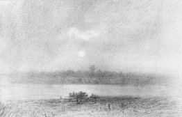 Nuit au clair de lune sur la rivière