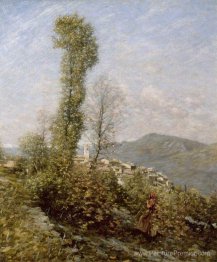 Un village à flanc de colline à Provence, en France