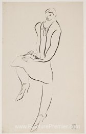 Femme lisant Genou droit