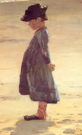 Fille sur la plage