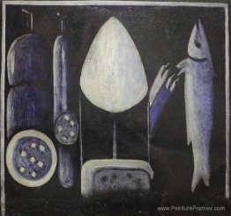 Nature morte avec des bonbons de sucre (partie de la panneau à d