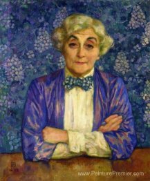 Madame van Ryselberghe dans un nœud papillon Chedkered