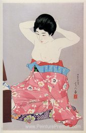 Une femme avant le miroir
