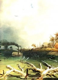 Accrochent sur la rivière Missouri