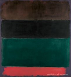 Sans titre (brun rouge, noir, vert, rouge)