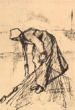 Perrouiller la femme avec du filet