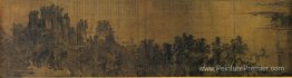 Paysage intime de la rivière et des montagnes (détail)