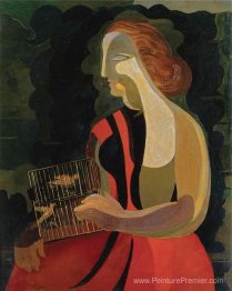 Femme avec des oiseaux