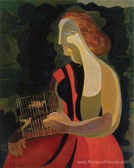 Femme avec des oiseaux