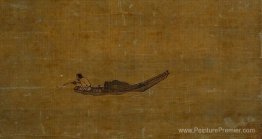 Pêcheur sur un lac hivernal (détail)