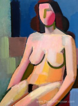 Femme assis nue