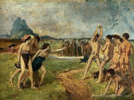 Jeunes Spartans faisant de l'exercice