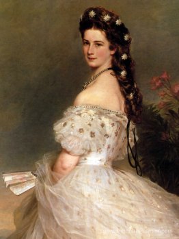 Elisabeth de l'impératrice d'Autriche en robe dansante