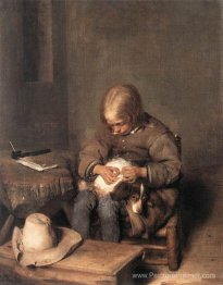 Le puce-capteur (garçon avec son chien)