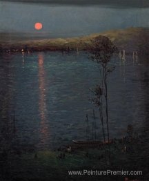 Lune sur le lac