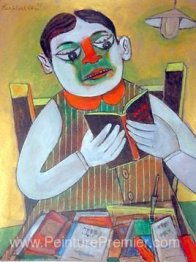 Garçon lisant un livre