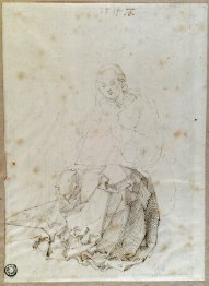 Assis Marie avec l'enfant