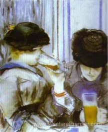 Deux femmes qui boivent des bocks