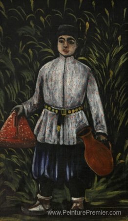Paysan transportant de la nourriture