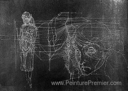 Sans titre (portrait double face d'Unica Zürn) (Verso)