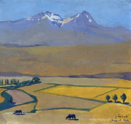 Mount Aragats à l'été