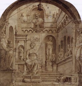 Cour de sculpture de la Casa Sassi à Rome