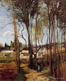 Un village à travers les arbres