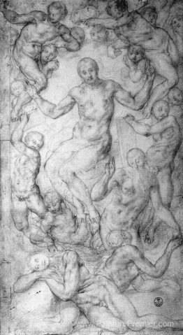 Christ le juge avec la création de Eve