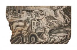 Étude pour le char de la peinture murale de Poséidon