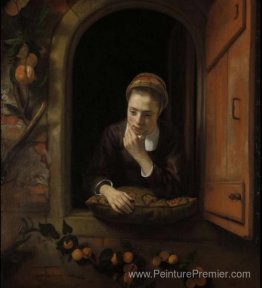 Fille à une fenêtre (également connue sous le nom de Daydreamer)
