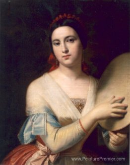 Femme avec du tambourin