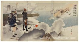 Le major-général ōdera à la falaise