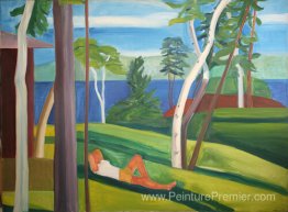 Paysage du Maine avec une silhouette