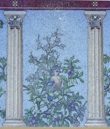 Mosaïque - salle à manger de la bibliothèque Sainte-Barbe, Paris