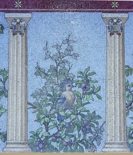 Mosaïque - salle à manger de la bibliothèque Sainte-Barbe, Paris