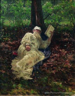 Leo Tolstoy dans la forêt