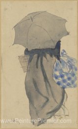 Femme avec parapluie