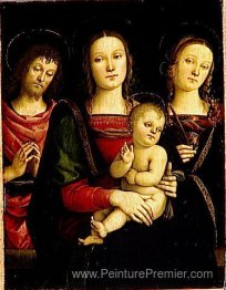 Vierge et enfant entre Sts John the Baptist et Catherine