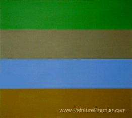 Vert, brun, bleu, et ocre