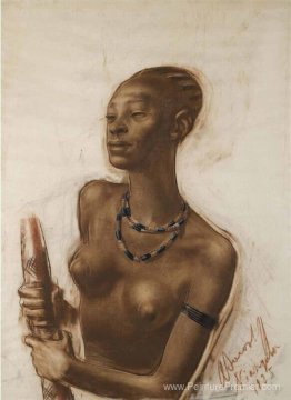 Portrait de femme mangbetu