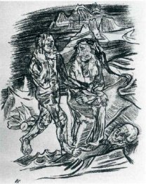 Homme et femme sur la route de la mort