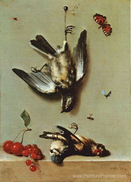 Nature Morte Avec Oiseux Morts et Cerise