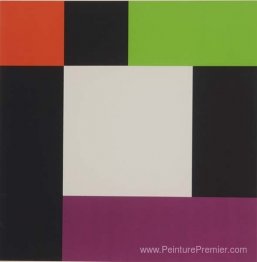 Trois couleurs entourées de quantités égales de noir et de blanc