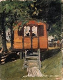 Zirkuswagen mit Hund