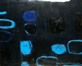 Composition avec bleu et noir