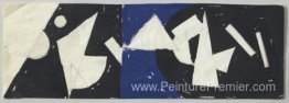 Relief Méta-Mécanique Bleu - Noir - Blanc