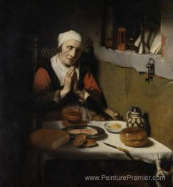 Une vieille femme priant