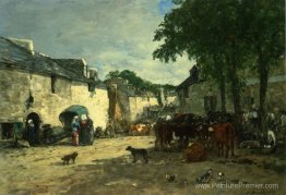 Marché du bétail à Daoulas, Brittany