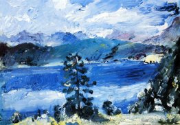 Le walchensee avec un mélèze